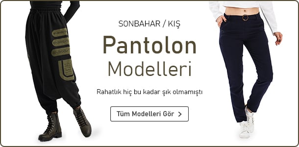 Pamuk Kadın Sonbahar / Kış Pantolon Modelleri